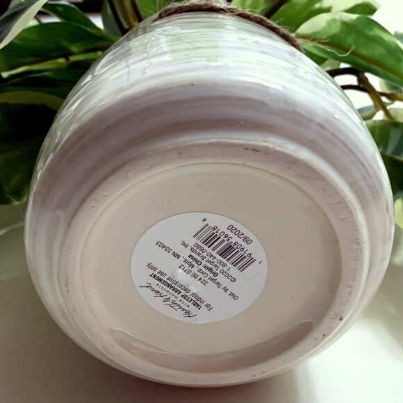 Hearth & Hand with Magnolia Hanging Ceramic Pot and 8" Faux Hoya Leaf Plant NEW - Picture 6 of 6